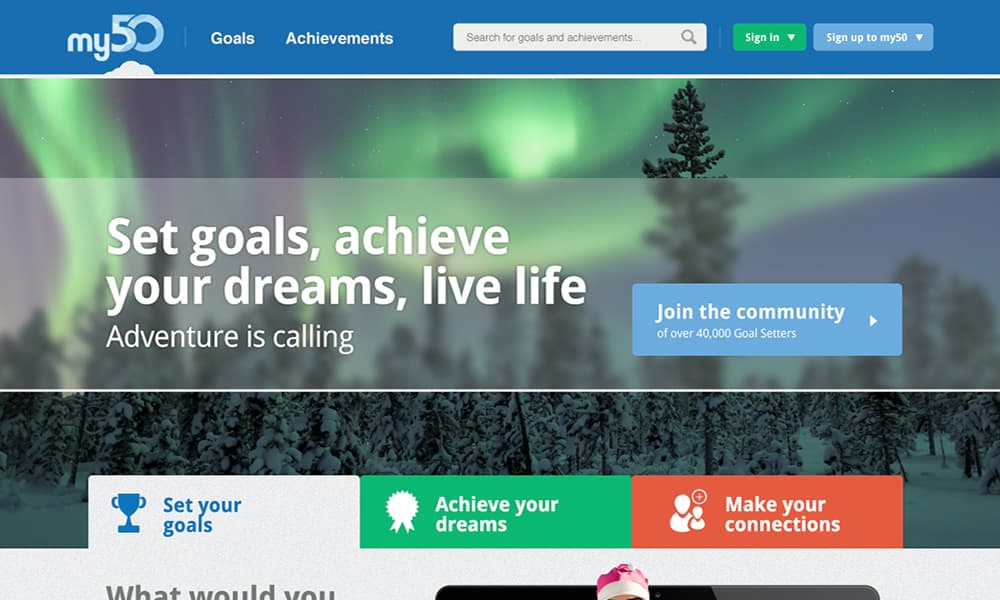 my50 homepage